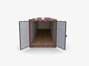40ft shipping container zim 3D 模型