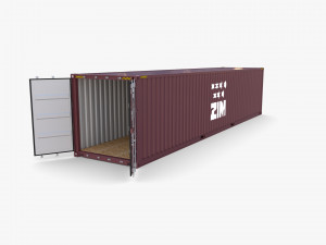 40ft shipping container zim 3D 模型