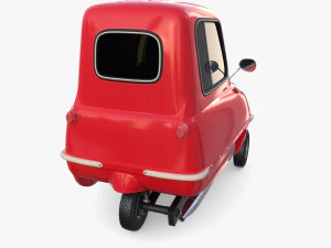 peel p50 red with chassis 3D Model