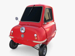 peel p50 red with chassis 3D Model
