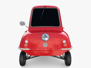 peel p50 red with chassis Model 3D