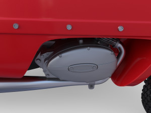 peel p50 red with chassis Model 3D
