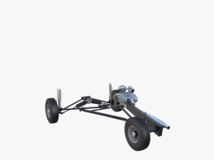 peel p50 red with chassis Model 3D