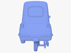 peel p50 red with chassis 3D Model