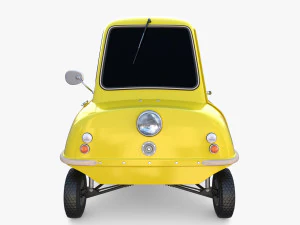 peel p50 yellow with chassis 3D Model
