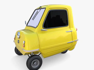 peel p50 yellow with chassis 3D Model