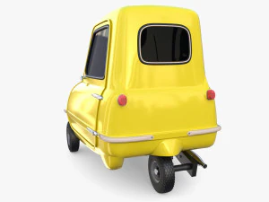 peel p50 yellow with chassis 3D Model