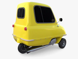 peel p50 yellow with chassis 3D Model
