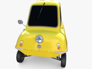 peel p50 yellow with chassis 3D Model