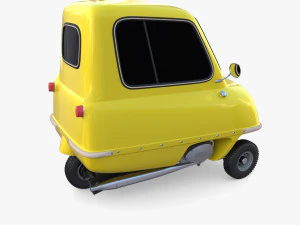 peel p50 yellow with chassis 3D Model