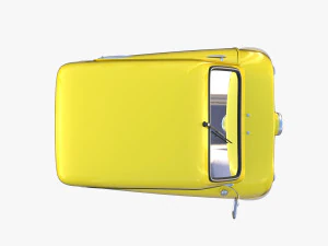 peel p50 yellow with chassis 3D Model