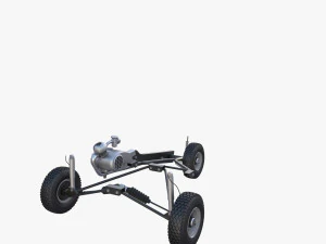 peel p50 yellow with chassis 3D Model