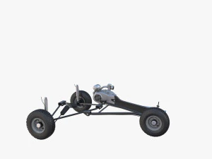 peel p50 yellow with chassis 3D Model