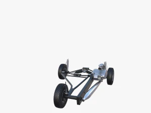 peel p50 yellow with chassis 3D Model