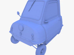 peel p50 yellow with chassis 3D Model