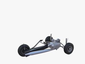 peel p50 yellow with chassis 3D Model