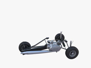peel p50 yellow with chassis 3D Model