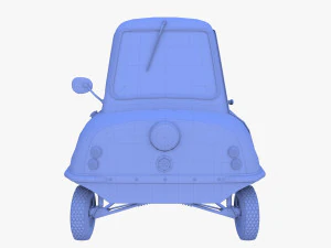 peel p50 yellow with chassis 3D Model