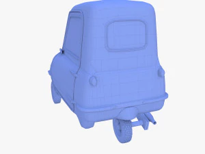 peel p50 yellow with chassis 3D Model