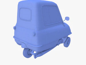 peel p50 yellow with chassis 3D Model