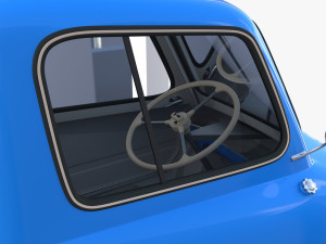 peel p50 blue with interior and chassis 3D Model