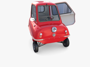 peel p50 blue with interior and chassis 3Dモデル
