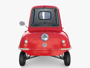 peel p50 blue with interior and chassis 3Dモデル
