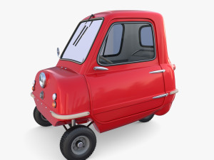 peel p50 blue with interior and chassis 3Dモデル
