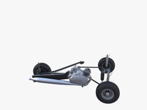 peel p50 blue with interior and chassis 3Dモデル
