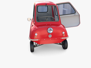 peel p50 blue with interior and chassis 3Dモデル
