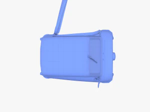 peel p50 blue with interior and chassis 3D Model