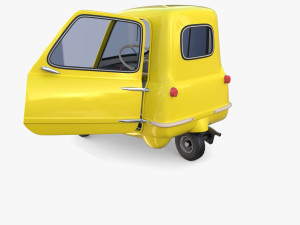 peel p50 yellow with interior and chassis 3D Модель