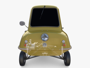 generic 50cc microcar with chassis 3D 모델