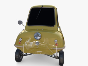 generic 50cc microcar with chassis 3D 모델