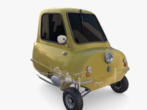 generic 50cc microcar with chassis 3D 모델