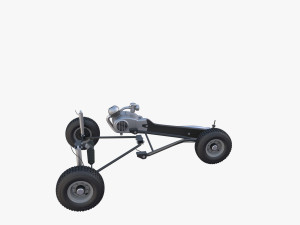 generic 50cc microcar with chassis 3D 모델
