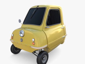 generic 50cc microcar with chassis 3D 모델