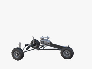 generic 50cc microcar with chassis 3D 모델