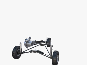 generic 50cc microcar with chassis 3D 모델