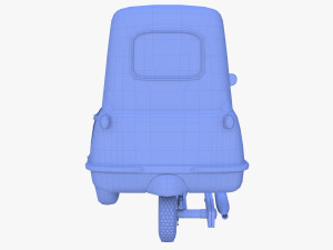 generic 50cc microcar with chassis 3D 모델