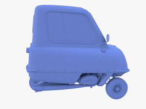 generic 50cc microcar with chassis 3D 모델