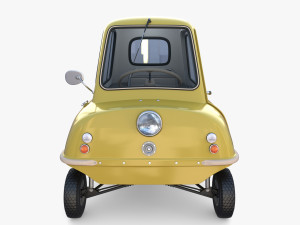 generic 50cc microcar with interior and chassis Modelo 3D