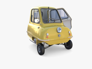 generic 50cc microcar with interior and chassis Modelo 3D