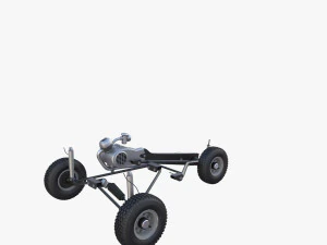 generic 50cc microcar with interior and chassis 3D Model