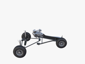 generic 50cc microcar with interior and chassis Modelo 3D