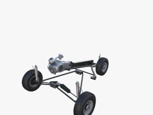 generic 50cc microcar with interior and chassis 3D Model