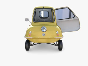 generic 50cc microcar with interior and chassis 3D Model