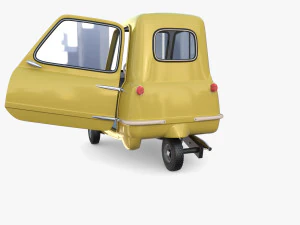 generic 50cc microcar with interior and chassis 3D Model