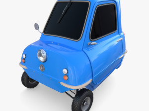 peel p50 blue with chassis 3D Model