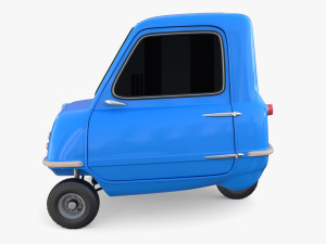 peel p50 blue with chassis 3D मॉडल